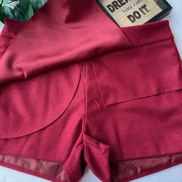 KYE Urban Streetwear Office Asymmetric Wool Skirt Shorts Skort Size Medium. - Picture 4 of 6